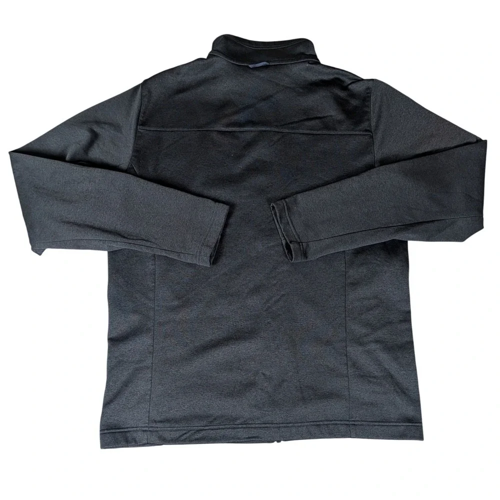The North Face Mens Full Zip Fleece Jacket Gray Mock Neck Activewear M